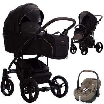 Bebetto BRESSO ONYX wózek 3w1 z fotelikiem Maxi Cosi PEBBLE 360 PRO 2 i-Size