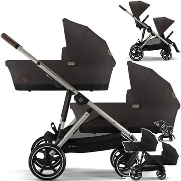 CYBEX GAZELLE S wózek bliźniaczy 3w1 z fotelikiem Cybex CLOUD G i-Size