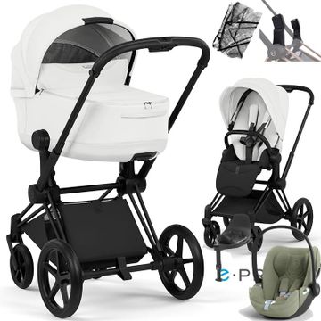 Cybex E-PRIAM 5.0 STYLE wózek 4w1 + fotelik Cybex CLOUD T i-Size + BAZA T