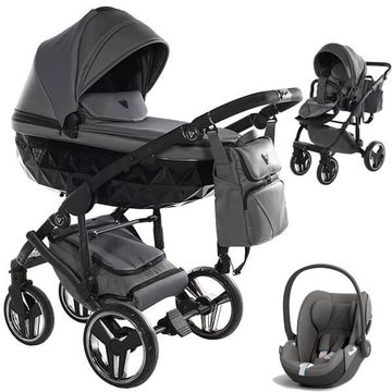 JUNAMA BASIC V3 wózek dziecięcy 3w1 z fotelikiem Cybex CLOUD T i-Size