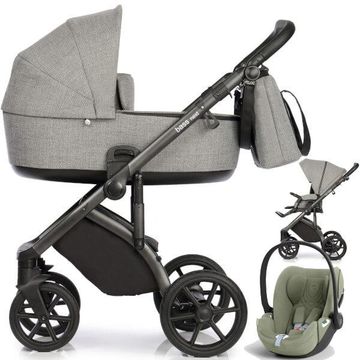 ROAN BASS NEXT wózek 3w1 z fotelikiem CYBEX CLOUD T i-Size