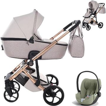 JUNAMA GLITER V3 wózek 3w1 z fotelikiem Cybex CLOUD T i-Size