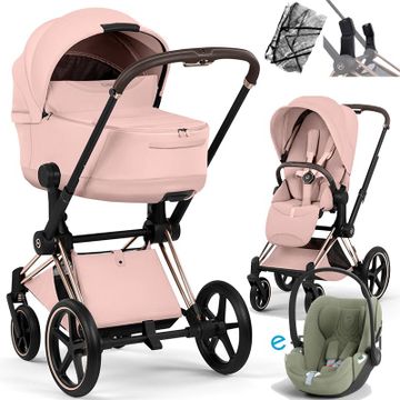 Cybex E-PRIAM 5.0 STYLE wózek 4w1 + fotelik Cybex CLOUD T i-Size + BAZA T