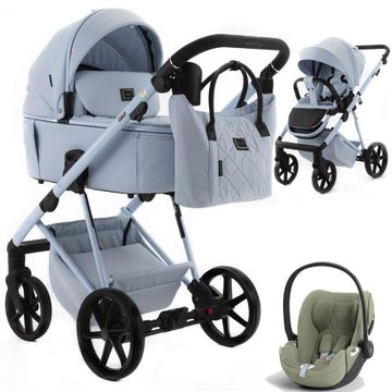 Adamex DELTA NATURA wózek 3w1 + fotelik Cybex CLOUD T i-Size