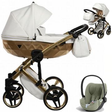 JUNAMA MIRROR SATIN wózek 3w1 z fotelikiem CYBEX CLOUD T i-Size