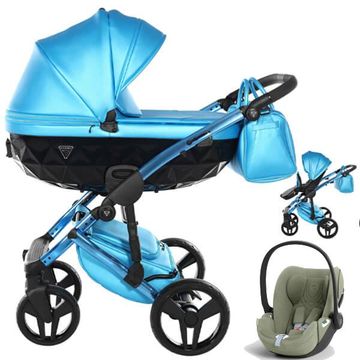 JUNAMA FLUO LINE V3 wózek 3w1 z fotelikiem CYBEX CLOUD T i-Size