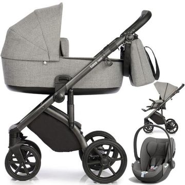 ROAN BASS NEXT wózek 3w1 z fotelikiem CYBEX CLOUD T i-Size