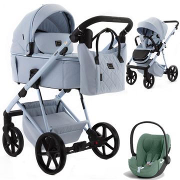 Adamex DELTA NATURA wózek 3w1 + fotelik Cybex CLOUD T i-Size