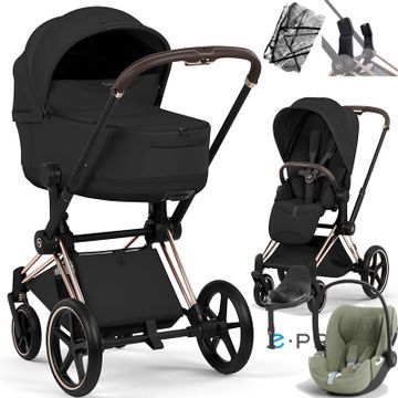 Cybex E-PRIAM 5.0 STYLE wózek 4w1 + fotelik Cybex CLOUD T i-Size + BAZA T