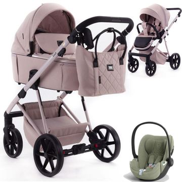 Adamex DELTA NATURA wózek 3w1 + fotelik Cybex CLOUD T i-Size