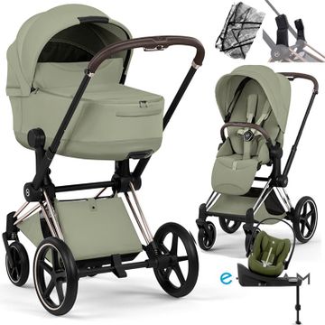 Cybex E-PRIAM 5.0 STYLE wózek 4w1 + Cybex CLOUD G3 i-Size + Baza G3