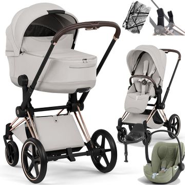 Cybex PRIAM 5.0 STYLE wózek 4w1 + Cybex CLOUD T i-Size + BAZA T