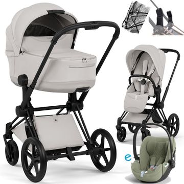 Cybex E-PRIAM 5.0 STYLE wózek 4w1 + fotelik Cybex CLOUD T i-Size + BAZA T