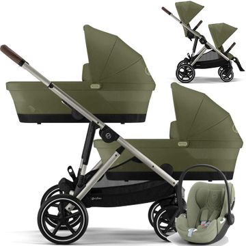 CYBEX GAZELLE S wózek bliźniaczy 3w1 z fotelikiem Cybex CLOUD T i-Size