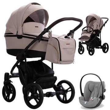 Bebetto BRESSO ONYX wózek 3w1 z fotelikiem Cybex CLOUD G i-Size