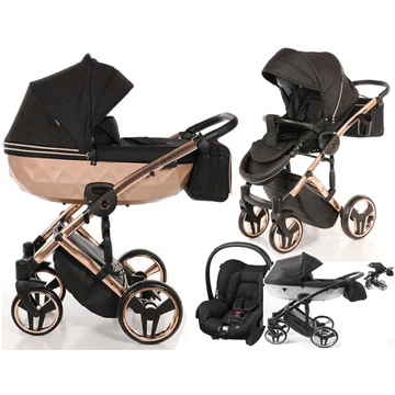JUNAMA MIRROR SATIN wózek 3w1 z fotelikiem MAXI COSI CITI