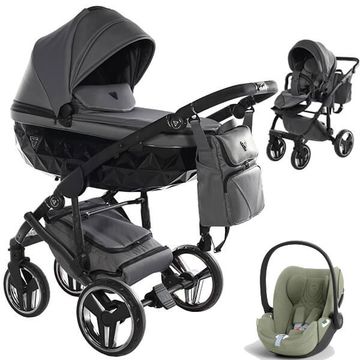 JUNAMA BASIC V3 wózek dziecięcy 3w1 z fotelikiem Cybex CLOUD T i-Size