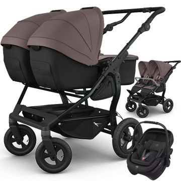 TFK DUO COMBI wózek bliźniaczy 3w1 + 2 foteliki Maxi Cosi CORAL SLIDE PRO