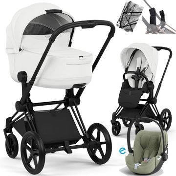 Cybex E-PRIAM 5.0 STYLE wózek 4w1 + fotelik Cybex CLOUD T i-Size + BAZA T
