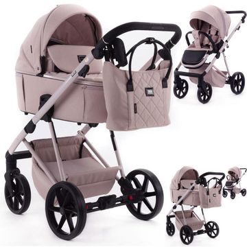 Adamex DELTA NATURA wózek 3w1 + fotelik Cybex CLOUD G i-Size