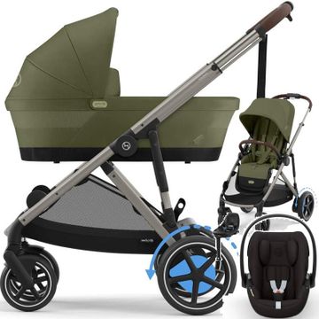 Cybex E-GAZELLE S 2w1 + CLOUD G + BASE G + adaptery wózek 5w1