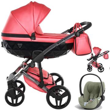 JUNAMA FLUO LINE V3 wózek 3w1 z fotelikiem CYBEX CLOUD T i-Size