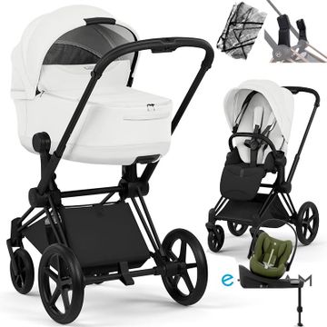 Cybex E-PRIAM 5.0 STYLE wózek 4w1 + Cybex CLOUD G3 i-Size + Baza G3