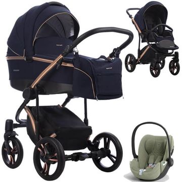 BEBETTO BRESSO PREMIUM wózek 3w1 | fotelik CYBEX CLOUD T i-Size