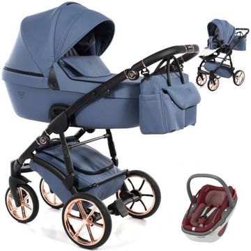 JUNAMA TERMO LINE TEX wózek 3w1 z fotelikiem MAXI COSI CORAL 360
