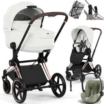 Cybex PRIAM 5.0 STYLE wózek 4w1 + Cybex CLOUD T i-Size + BAZA T