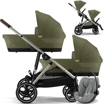CYBEX GAZELLE S wózek bliźniaczy 3w1 z fotelikiem Cybex CLOUD G3 i-Size