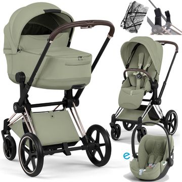 Cybex E-PRIAM 5.0 STYLE wózek 4w1 + fotelik Cybex CLOUD T i-Size + BAZA T