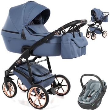 JUNAMA TERMO LINE TEX wózek 3w1 z fotelikiem MAXI COSI CORAL 360