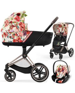 Cybex E-PRIAM 4.0 SPRING BLOSSOM wózek 3w1 z fotelikiem CLOUD T i-Size