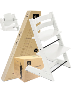 Stokke Tripp Trapp White krzesełko 2w1 z Baby Set