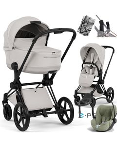 Cybex E-PRIAM 5.0 STYLE w&oacute;zek 4w1 + fotelik Cybex CLOUD T i-Size + BAZA T
