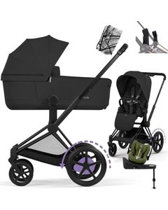 Cybex E-PRIAM 5.0 COMFORT w&oacute;zek 4w1 + fotelik Cybex CLOUD G3 i-Size + BAZA G3