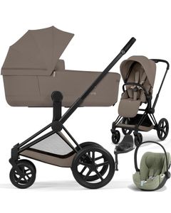 Cybex PRIAM 5.0 COMFORT wózek 4w1 + Cybex CLOUD T i-Size + Baza T