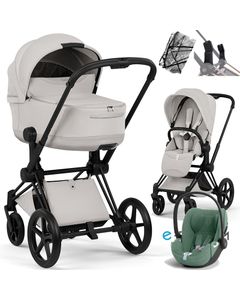 Cybex E-PRIAM 5.0 STYLE w&oacute;zek 4w1 + fotelik Cybex CLOUD T i-Size + BAZA T