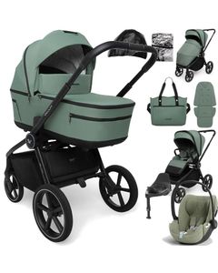Muuvo FIVE wózek 4w1 + fotelik Cybex CLOUD T + baza T