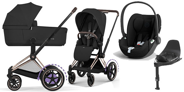 Cybex E-Priam 5.0 Comfort + Cloud T + Baza T