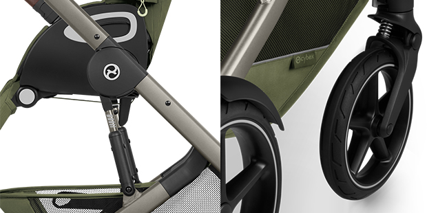Cybex Talos S Lux z gondolą Fold amortyzacja