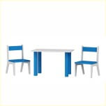 Stolik i dwa krzesła BABYBEST niebieski